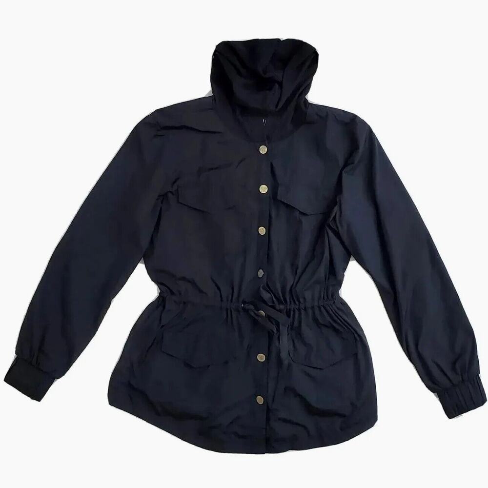 Victoria Secret Sport (Womens‎ Medium) Black Hooded Long Sleeve Button Jacket